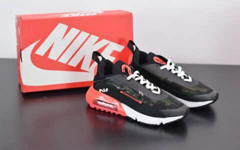 耐克Air Max 2090黑白红色色半掌气垫跑鞋纯原版本 货号：CU9174-600