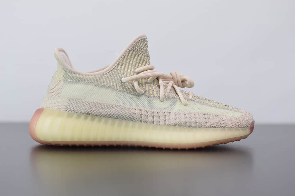 阿迪达斯ADIDAS YEZZY 350 V2拼接鹅黄满天星休闲慢跑鞋 货号:FW5318