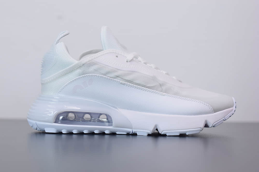 耐克Air Max 2090纯白色半掌气垫跑鞋纯原版本 货号:CJ4066-102