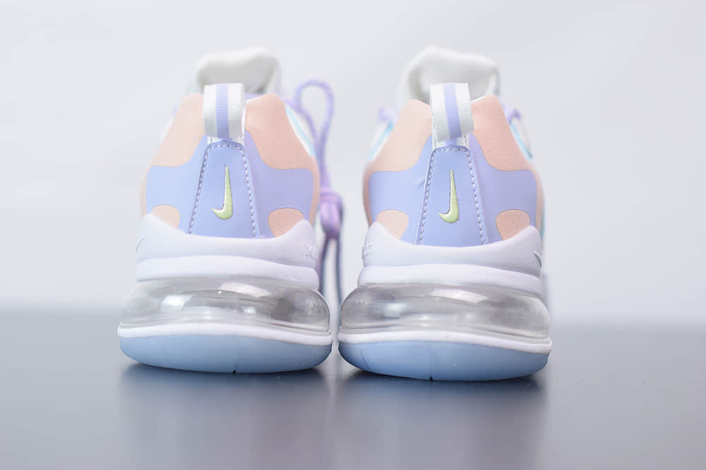 耐克Nike Air Max 270 React彩虹色气垫运动鞋纯原版本 货号：CQ4805-146