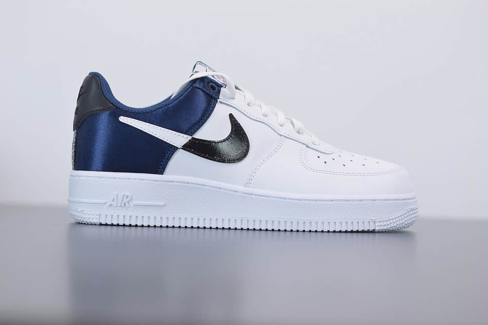 耐克Nike Air Force 1'07 LV8 1HO19空军一号白蓝丝绸拼接板鞋纯原版本 货号:BQ4420-400