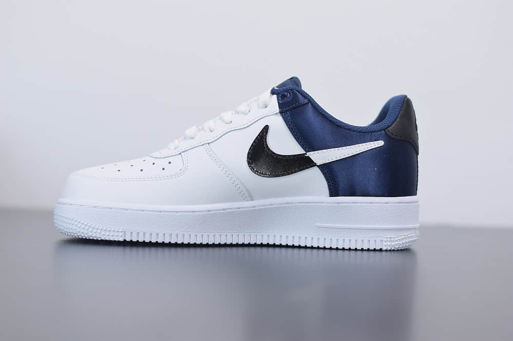 耐克Nike Air Force 1'07 LV8 1HO19空军一号白蓝丝绸拼接板鞋纯原版本 货号:BQ4420-400