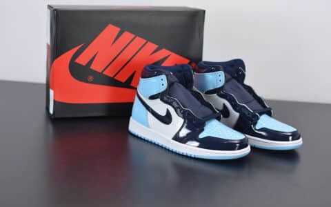 乔丹Air Jordan 1 WMNS “UNC”全明星漆皮北卡蓝篮球鞋纯原版本 货号：CD0461-401