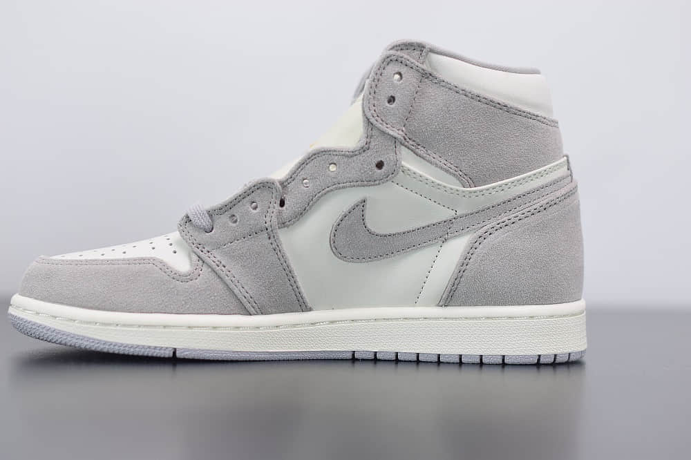 乔丹Air Jordan 1 Retro High Premium AJ1 高帮芋白灰配色纯原版本 货号： AH7389-101