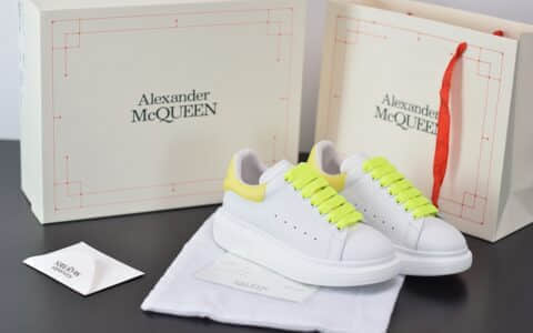 麦昆Alexander McQueen 2020早春款荧光七色系列黄白小白松糕鞋纯原版本
