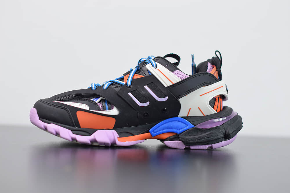 巴黎世家Balenciaga Sneaker Tess s.Gomma MAILLE WHITEORANGE黑紫色三代户外概念鞋纯原版本