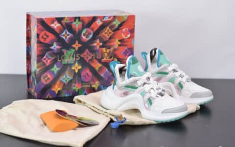 路易威登Louis Vuitton Archlight Sneakers LV蓝色复古运动鞋纯原版本 货号：1A65RQ
