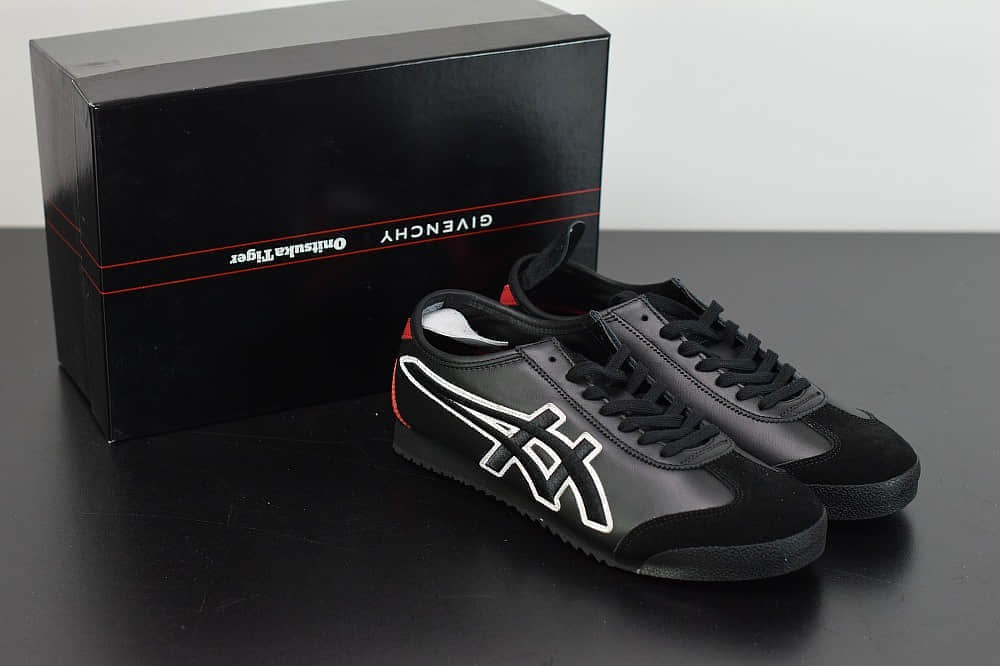 亚瑟士Givenchy x Onitsuka Tiger Mexico 66 GDX 纪梵希亚瑟士鬼冢虎黑红联名限定系列休闲运动鞋纯原版本 货号：1183A623-001