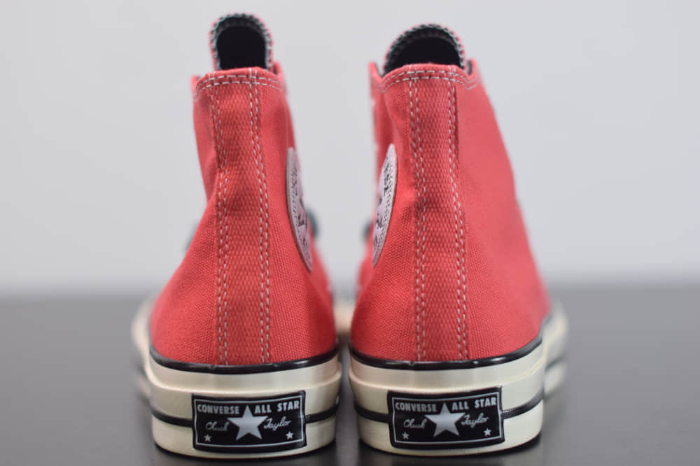 匡威converse all star1970S三星标高帮粉色硫化帆布鞋纯原版本 货号：161417C