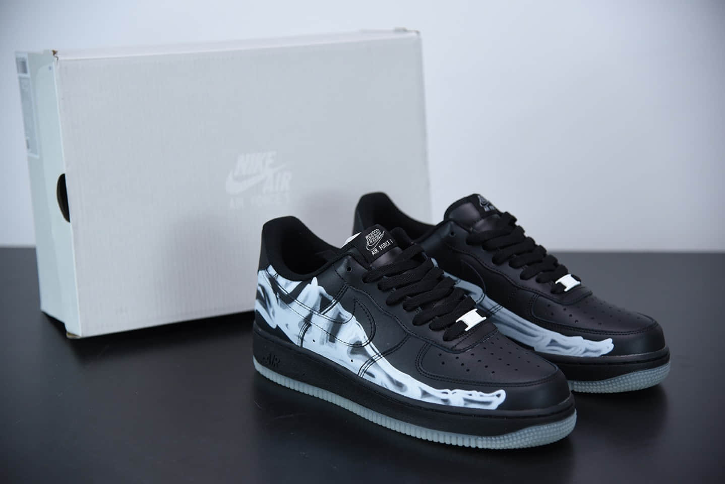 耐克Nike Air Force 1 Skeleton 骨骼万圣节骨头低帮板鞋纯原版本 货号:BQ7541 001