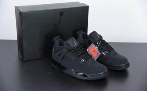乔丹Air Jordan 4 “Black Cat” 黑猫中帮实战篮球鞋纯原版本 货号：CU1110-010