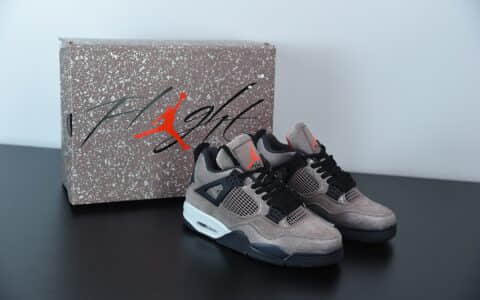乔丹Air Jordan 4 RetroTaupe Haze麂皮摩卡黑棕小TS中帮复古休闲运动文化篮球鞋纯原版本 货号：DB0732-200