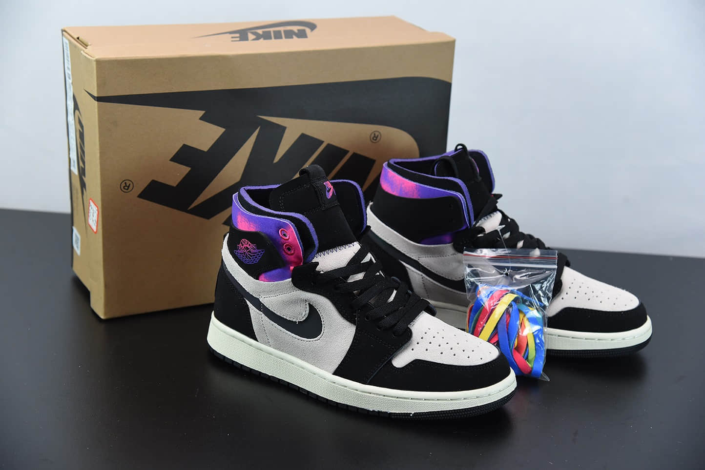 乔丹Air Jordan 1 Zoom Comfort “PSG”大巴黎扎染配色高帮板鞋纯原版本 货号:DB3610-105