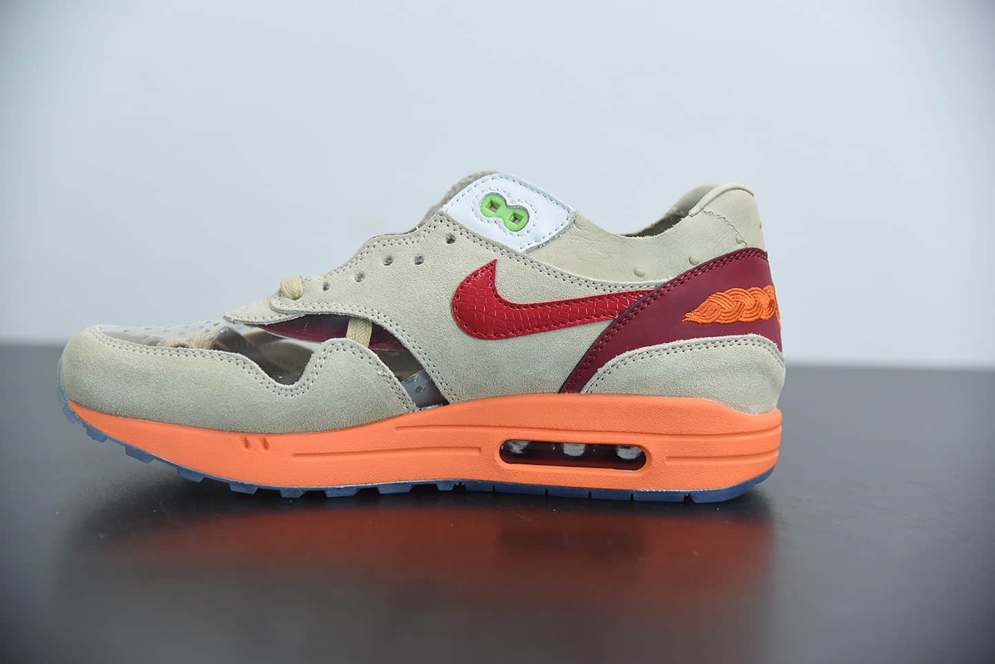 耐克CLOT x Nk Air Max 1 “Kiss of Death”“死亡之吻初代复古气垫百搭休闲运动慢跑鞋纯原版本 货号：DD1870-100