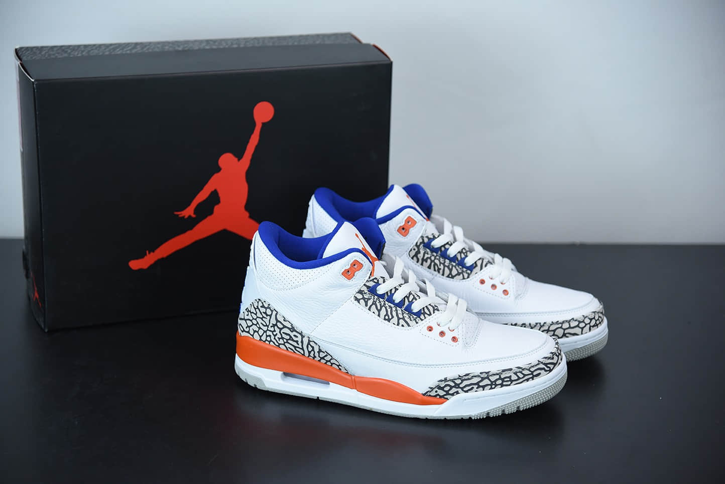 乔丹Air Jordan 3 Knicks 尼克斯白橙蓝实战篮球鞋纯原版本 货号:136064-148
