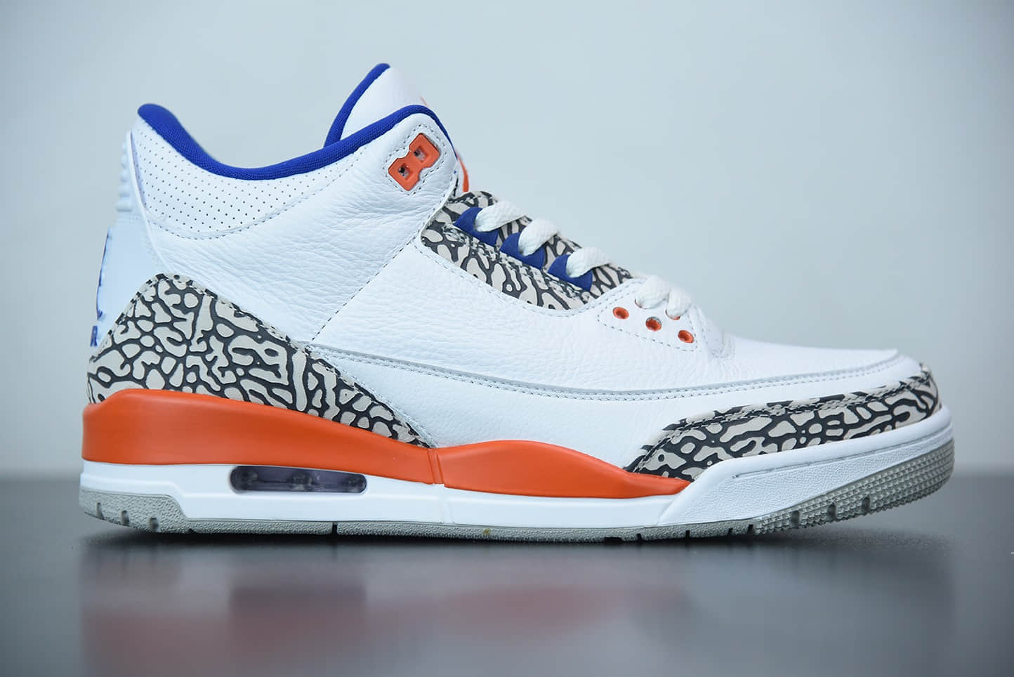 乔丹Air Jordan 3 Knicks 尼克斯白橙蓝实战篮球鞋纯原版本 货号:136064-148