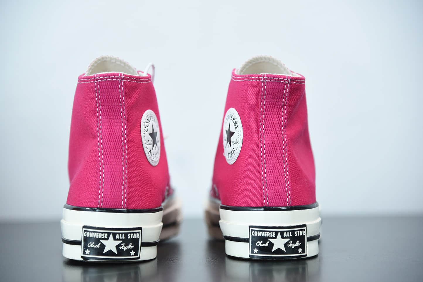 匡威Converse 1970S三星标玫红高帮女款帆布鞋纯原版本 货号：161442C