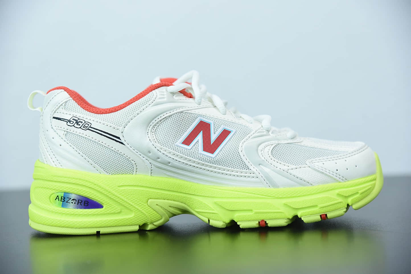 新百伦New Balance 530系列白橘荧光地复古休闲慢跑鞋纯原版本 货号：MR530SI