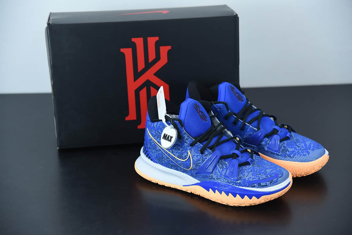 耐克Nike Kyrie 7BlueBlackGumBROTHER HOOD欧文7代皇家蓝室内休闲运动中帮篮球鞋纯原版本 货号:CQ9326-400