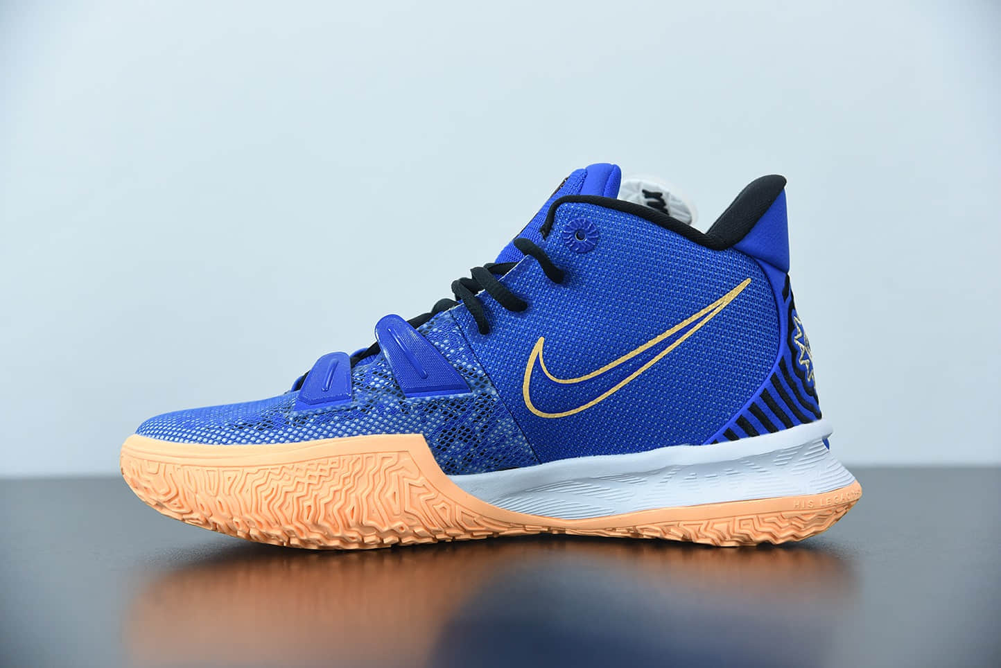 耐克Nike Kyrie 7BlueBlackGumBROTHER HOOD欧文7代皇家蓝室内休闲运动中帮篮球鞋纯原版本 货号:CQ9326-400