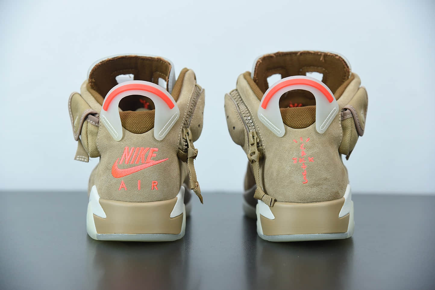 乔丹Travis Scott Air Jordan 6 British Khaki 小麦色口袋TS联名款高帮篮球鞋纯原版本 货号：DH0690-200