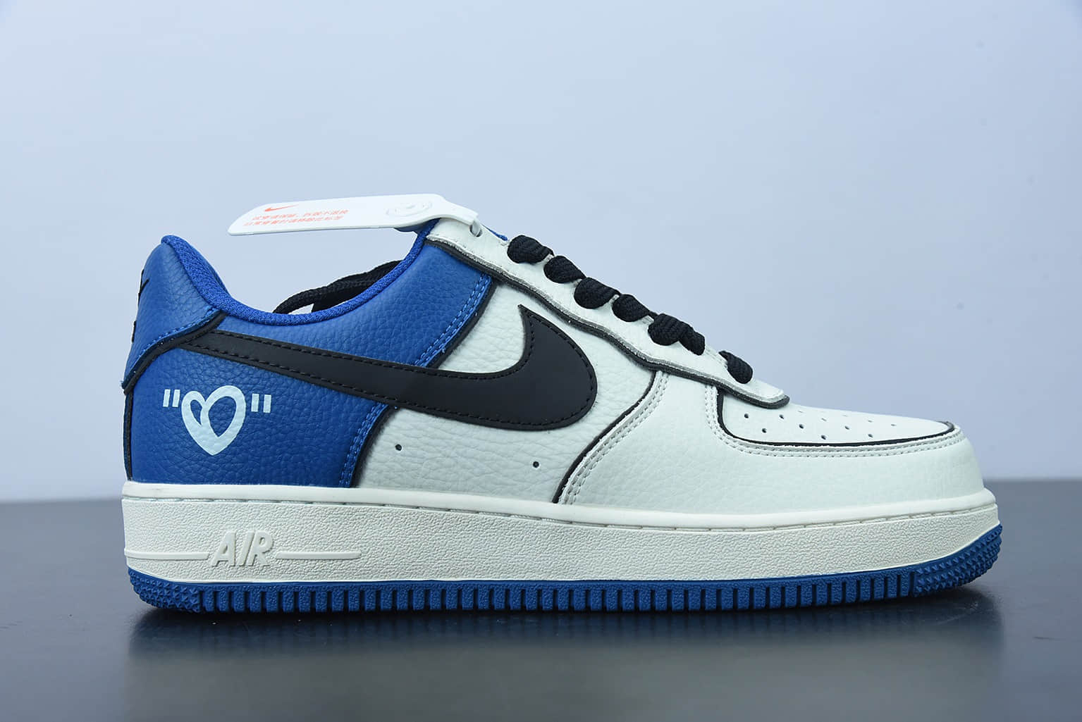 耐克 Nike Air Force 1'07 Low 情人节爱心米蓝炫彩“夜魔侠”空军一号低帮运动休闲板鞋纯原版本 货号: AL2236-300