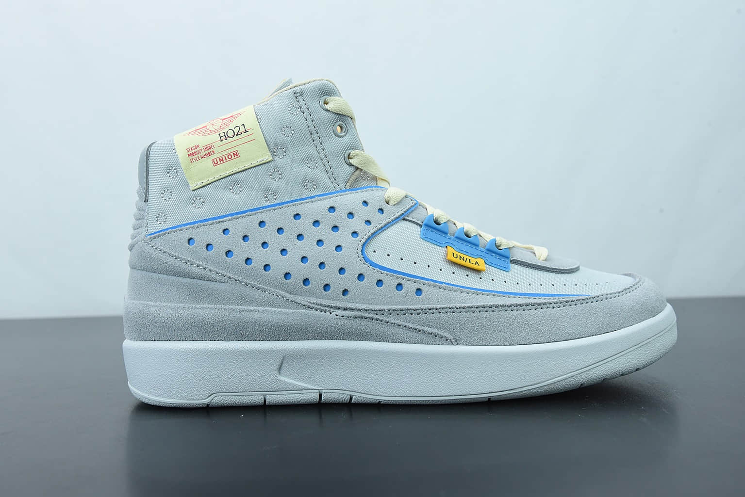 乔丹 Air Jordan Union LA x Air Jordan 2 GreyFog 高帮联名灰蓝篮球鞋纯原版本 货号:DN3802-001