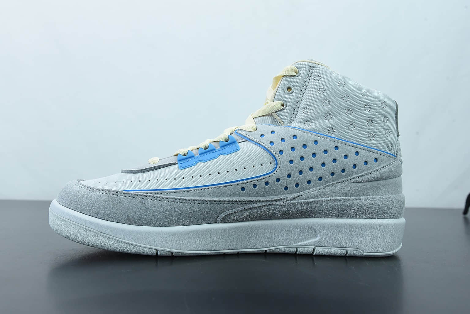 乔丹 Air Jordan Union LA x Air Jordan 2 GreyFog 高帮联名灰蓝篮球鞋纯原版本 货号:DN3802-001