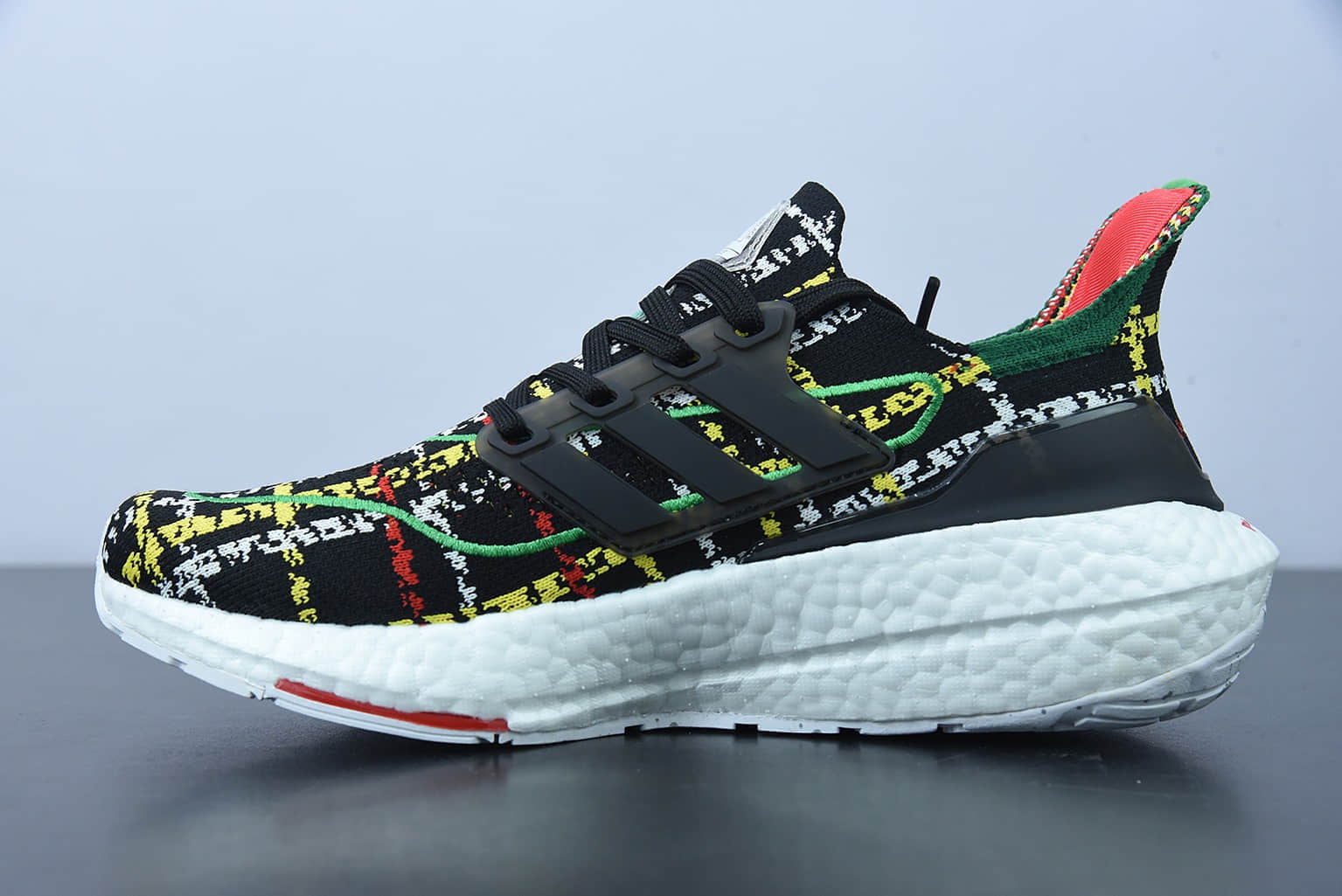 阿迪达斯 Adidas Palace x Ad Ultra Boost 2021 Y3联名款针织黑彩新款7.0厚底爆米花跑鞋纯原版本 货号： GY5555