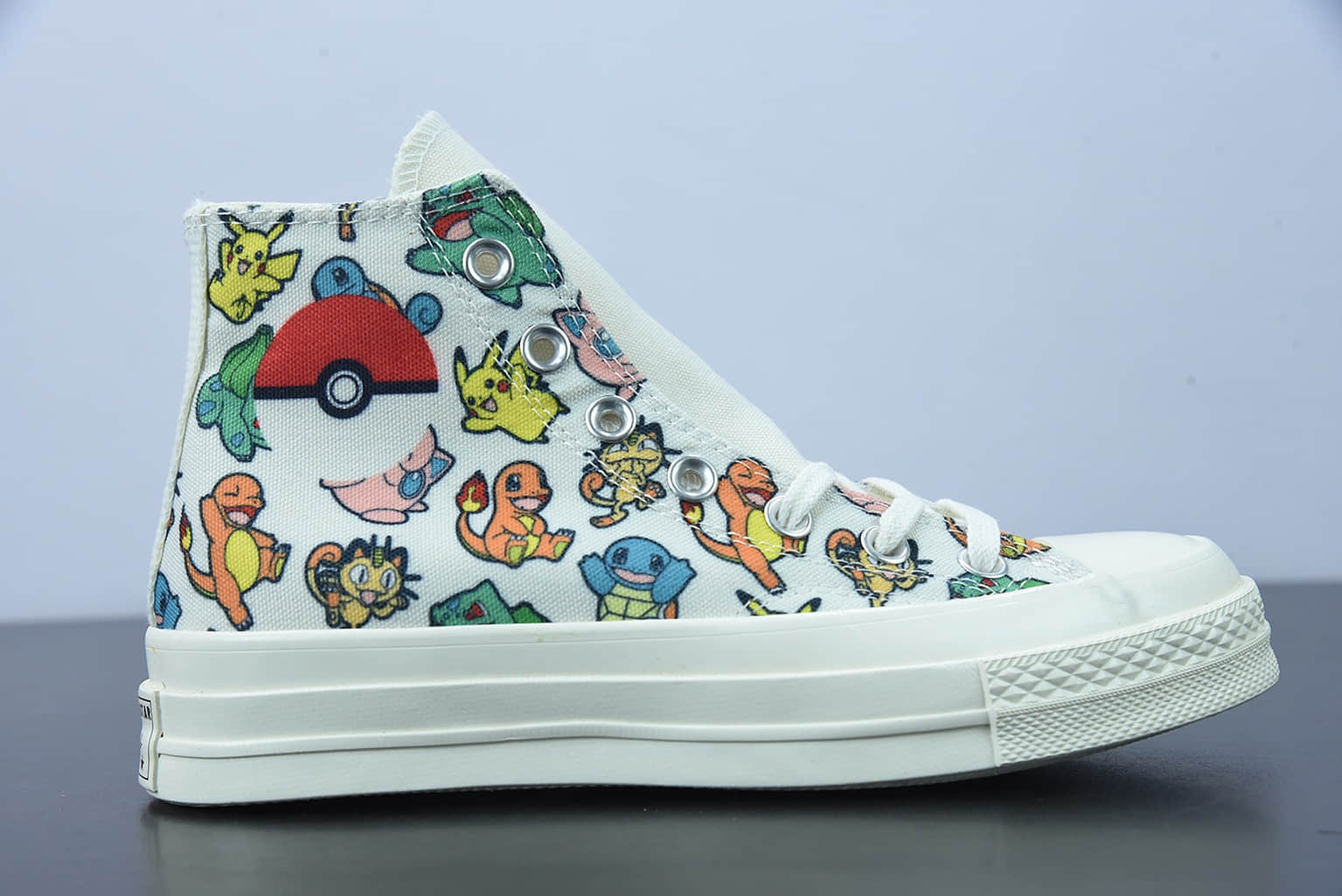 匡威 Pokémon x Convers 梦幻联名宠物小精灵精灵球高帮板鞋纯原版本 货号：A01652C