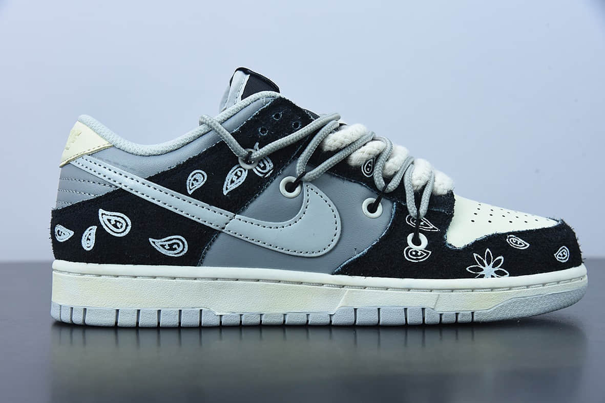 耐克 Nike SB Dunk Low 腰果花主题定制耐磨防滑低帮休闲板鞋纯原版本 货号：DH7913-001