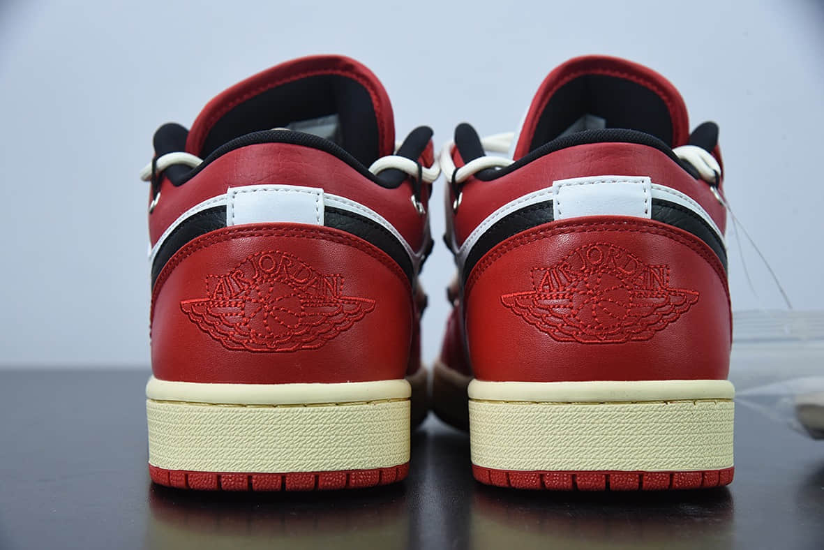 乔丹 Air Jordan 1 AJ1 Low 乔丹1代白红芝加哥低帮篮球鞋纯原版本 货号：553558-118