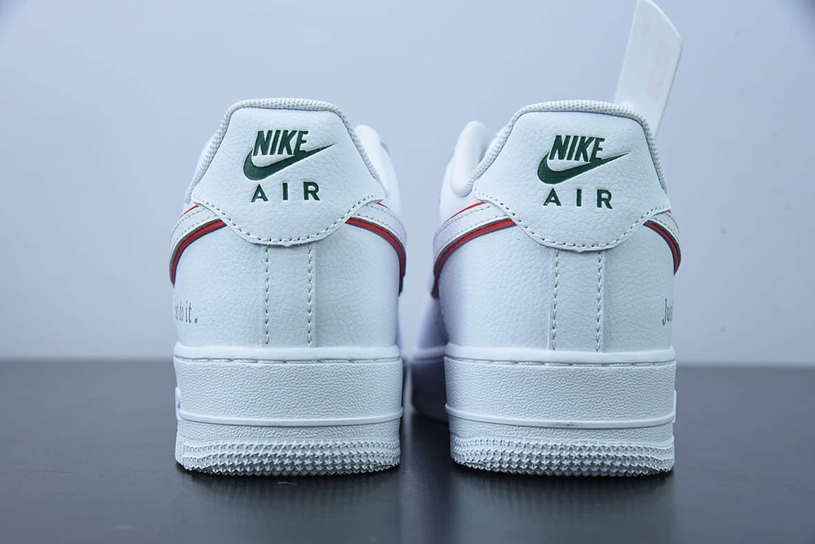 耐克 Nike Air Force 1 '07 Lv8WhiteRed皮革白红边钩空军一号经典低帮百搭休闲运动板鞋纯原版本 货号：DQ0791-100