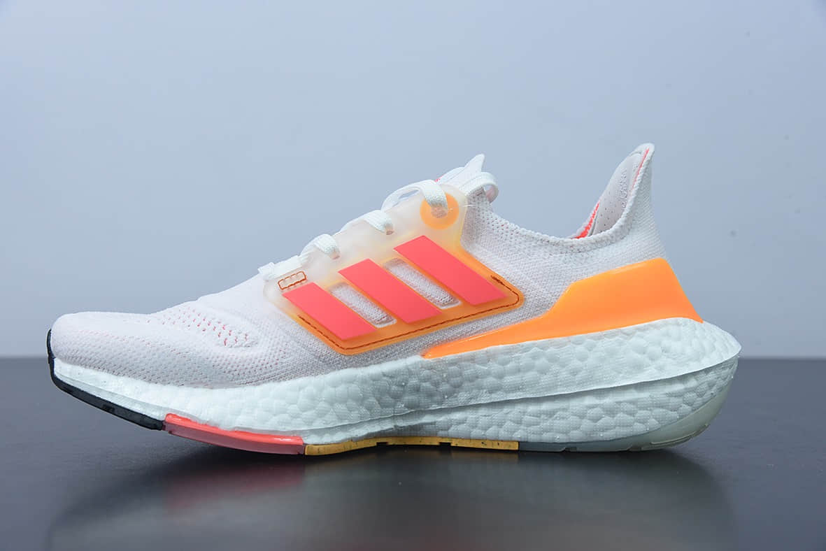 阿迪达斯 Adidas Ultra Boost 22 Consortium白橘新款8.0厚底爆米花跑鞋纯原版本 货号:GX5595