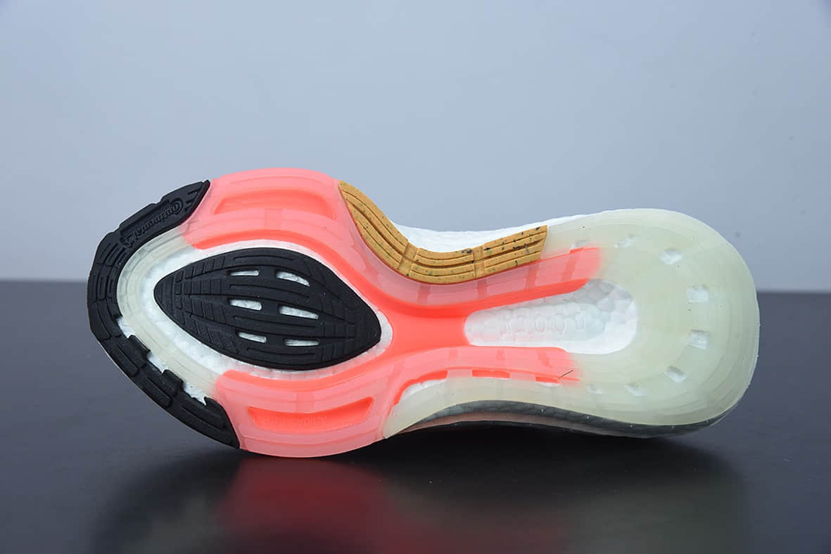 阿迪达斯 Adidas Ultra Boost 22 Consortium白橘新款8.0厚底爆米花跑鞋纯原版本 货号:GX5595