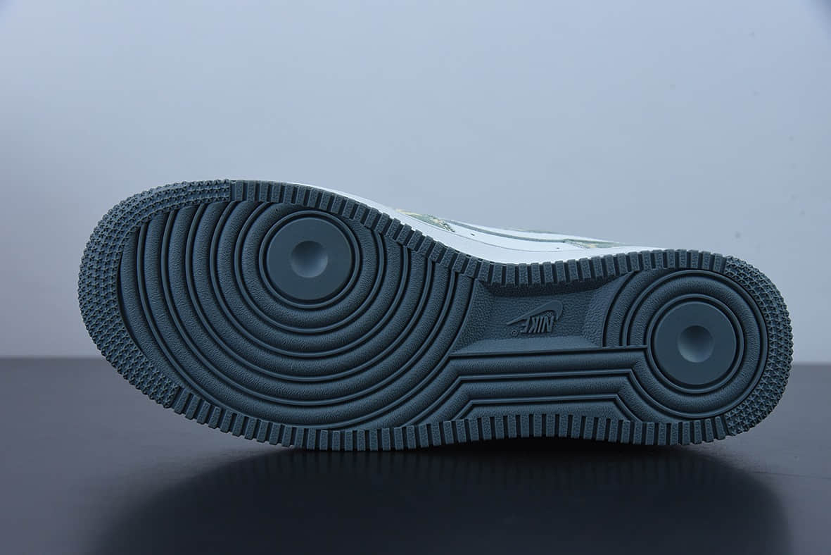 耐克 Nike Air Force 1'07 Low MLB 洋基队联名皮革白浅蓝牛仔NY印花满天星配色低帮休闲板鞋纯原版本 货号:315122-442