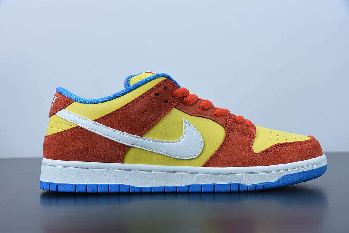 耐克 Nike SB Dunk Low Pro Bart Simpson 黄橙色辛普森 SB低帮运动休闲板鞋纯原版本 货号：BQ6817-602