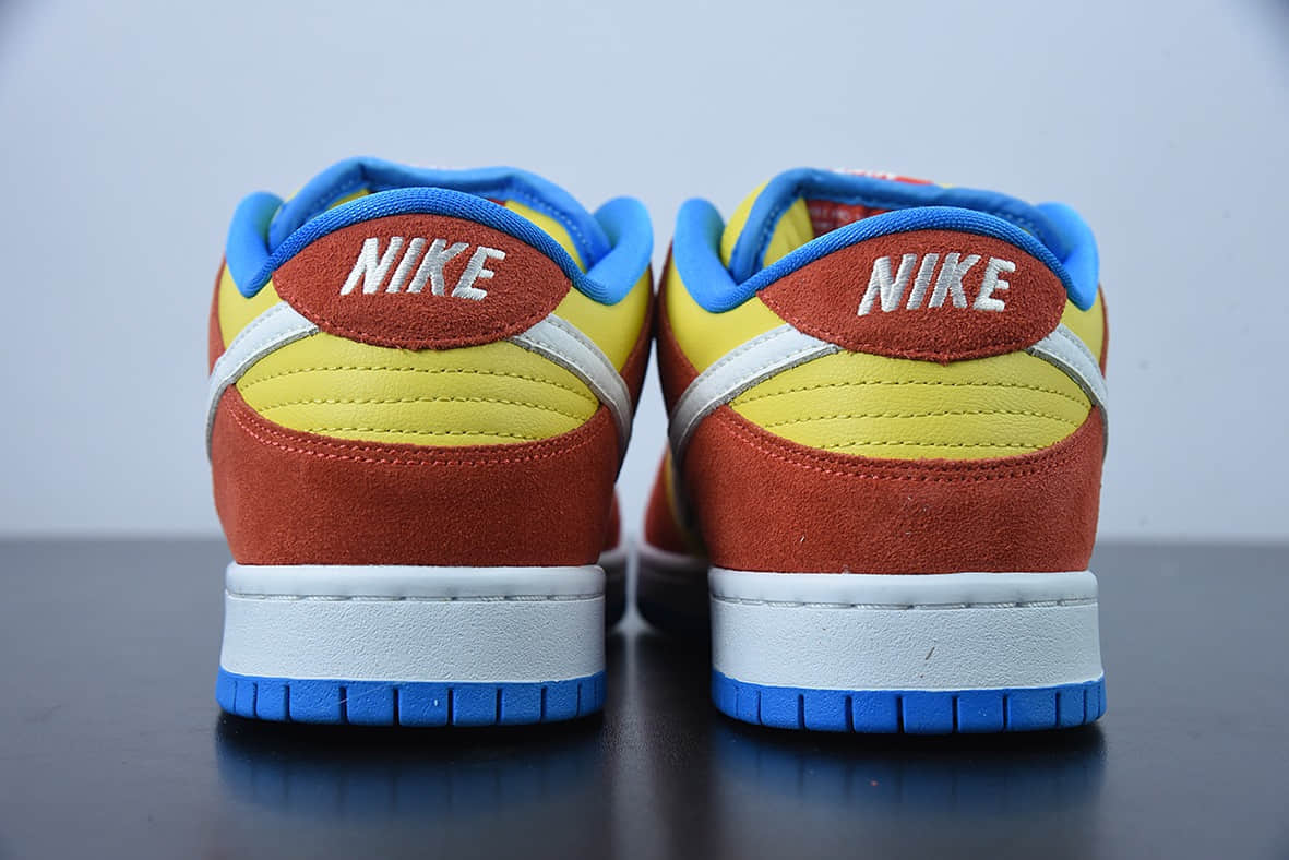 耐克 Nike SB Dunk Low Pro Bart Simpson 黄橙色辛普森 SB低帮运动休闲板鞋纯原版本 货号：BQ6817-602