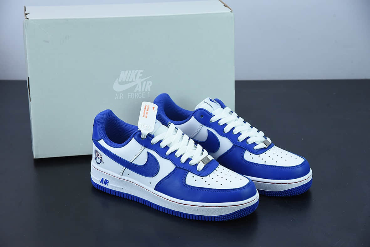 耐克 Nike Air Force 1 Low ’07 NBA篮网联名白蓝空军一号低帮休闲板鞋纯原版本 货号:315122-141