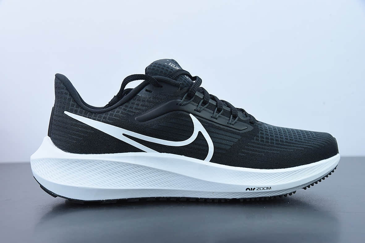 耐克Nike Air Zoom Pegasus 39 针织透气黑白色休闲运动慢跑鞋纯原版本 货号:DH4071-001