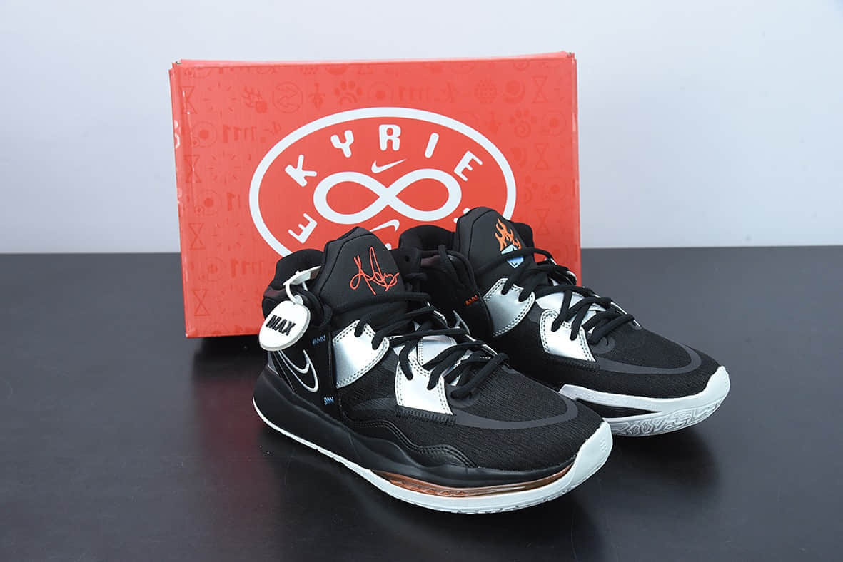 欧文Nike Kyrie Infinity 8 EPFire and Ice欧文8代黑银蓝可燃冰室内休闲运动中帮篮球鞋纯原版本 货号:DC9134-001