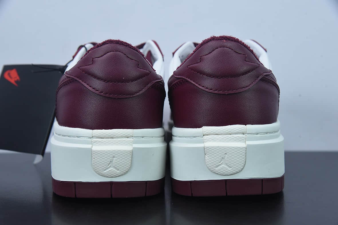 乔丹Air Jordan 1 Elevate Low SE Wolf Grey 小AJ 酒红厚底复古篮球鞋纯原版本 货号：DH7004-161