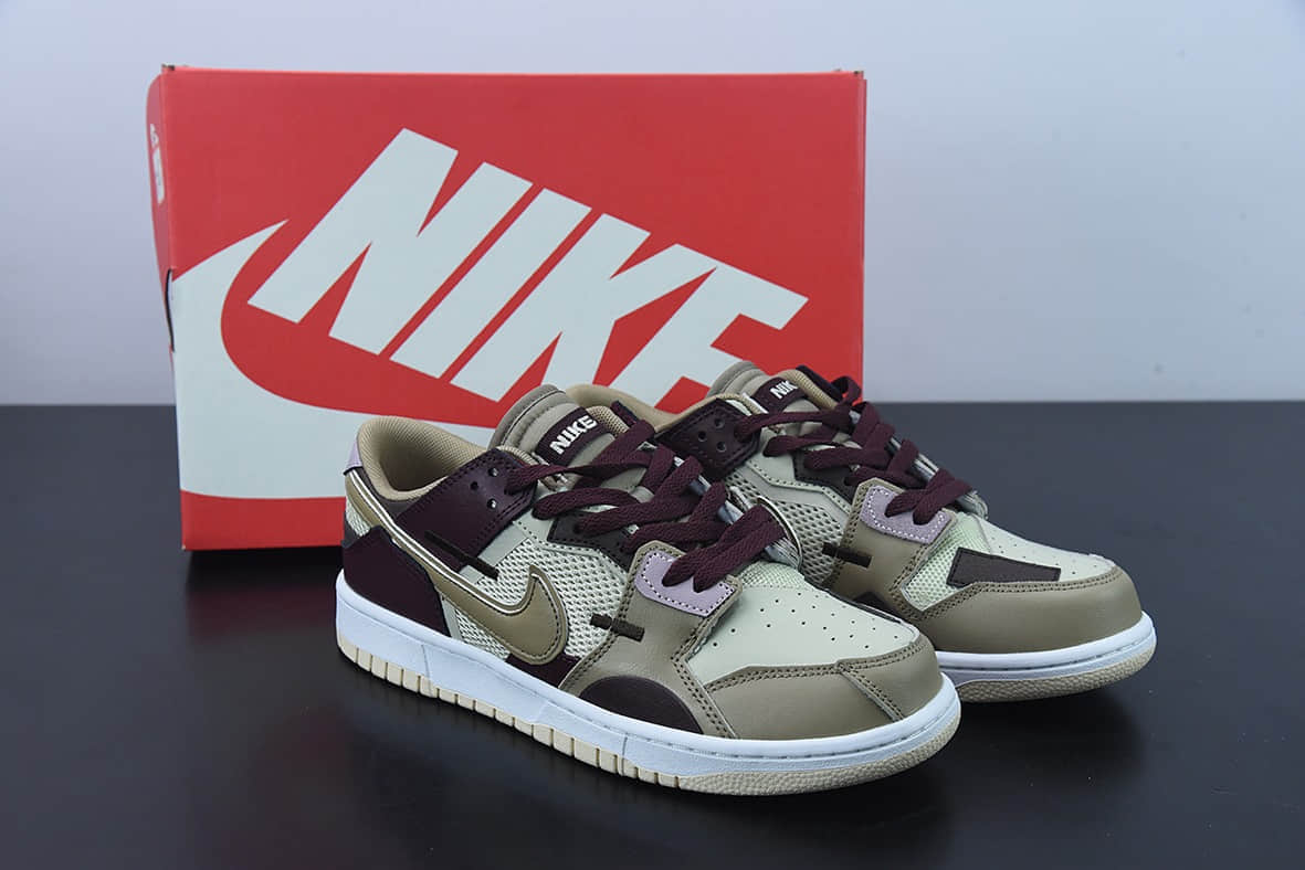 耐克Nike Dunk Scrap 米棕拼接低帮休闲板鞋纯原版本 货号：DH7450-100
