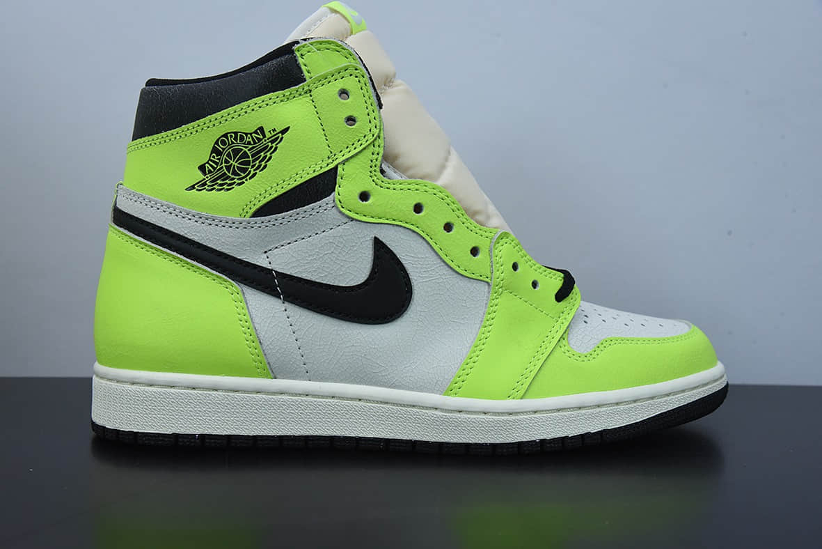 乔丹Air Jordan 1 Volt AJ1乔1白绿高帮男子文化篮球鞋纯原版本 货号:555088-702