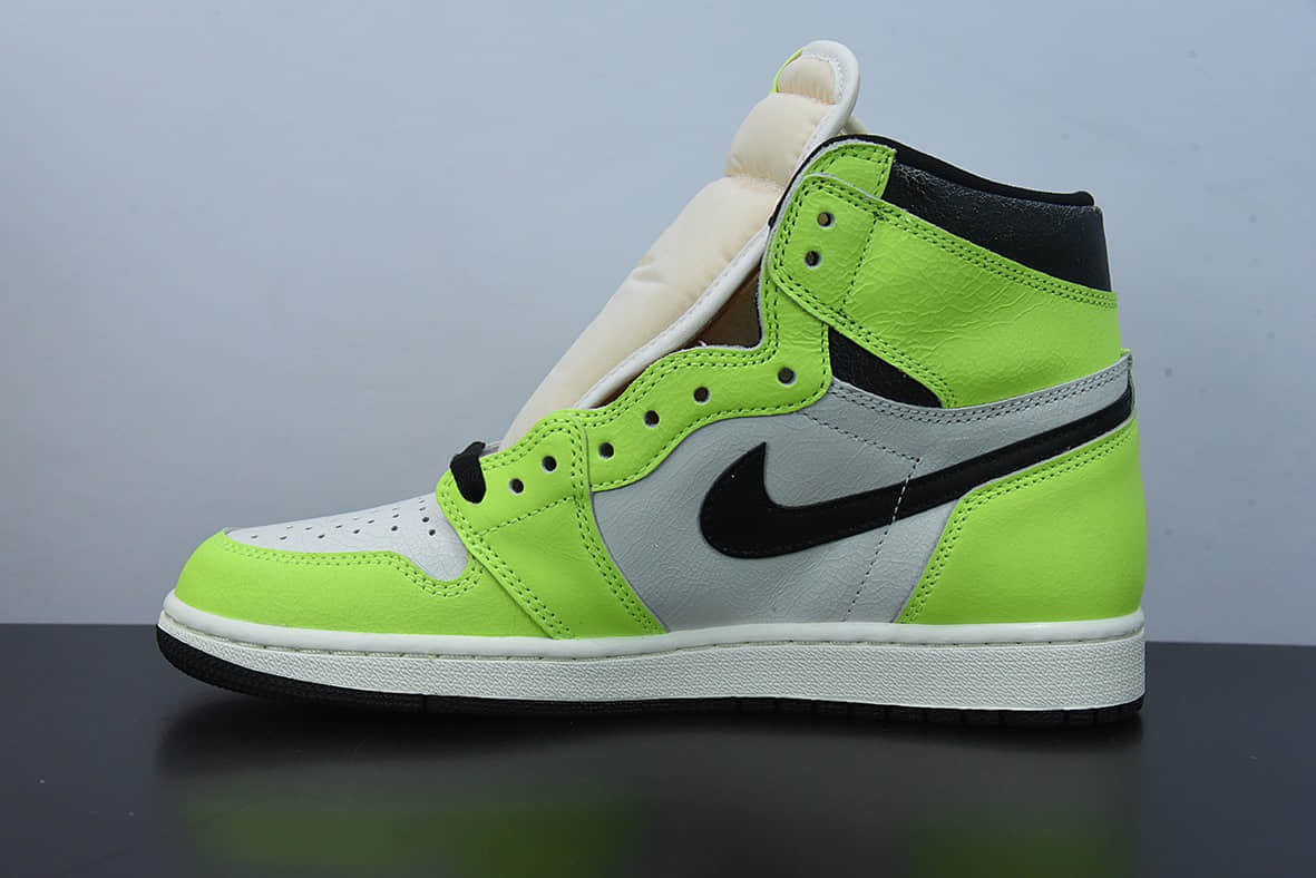 乔丹Air Jordan 1 Volt AJ1乔1白绿高帮男子文化篮球鞋纯原版本 货号:555088-702