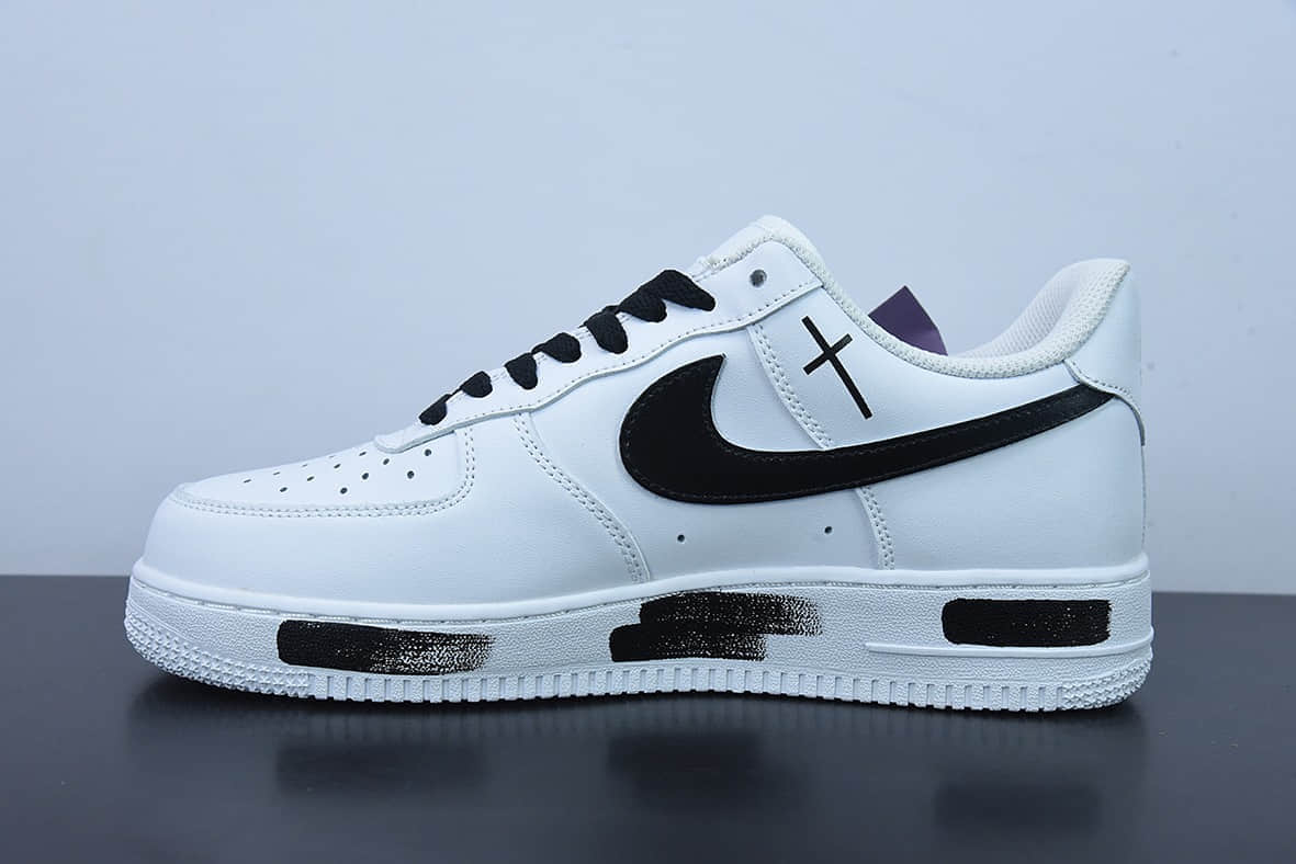 耐克Nike Air Force 1 '07 LowWhiteBlackGraffiti白黑扑克牌涂鸦小权志龙”空军一号低帮休闲板鞋纯原版本 货号:315122-111