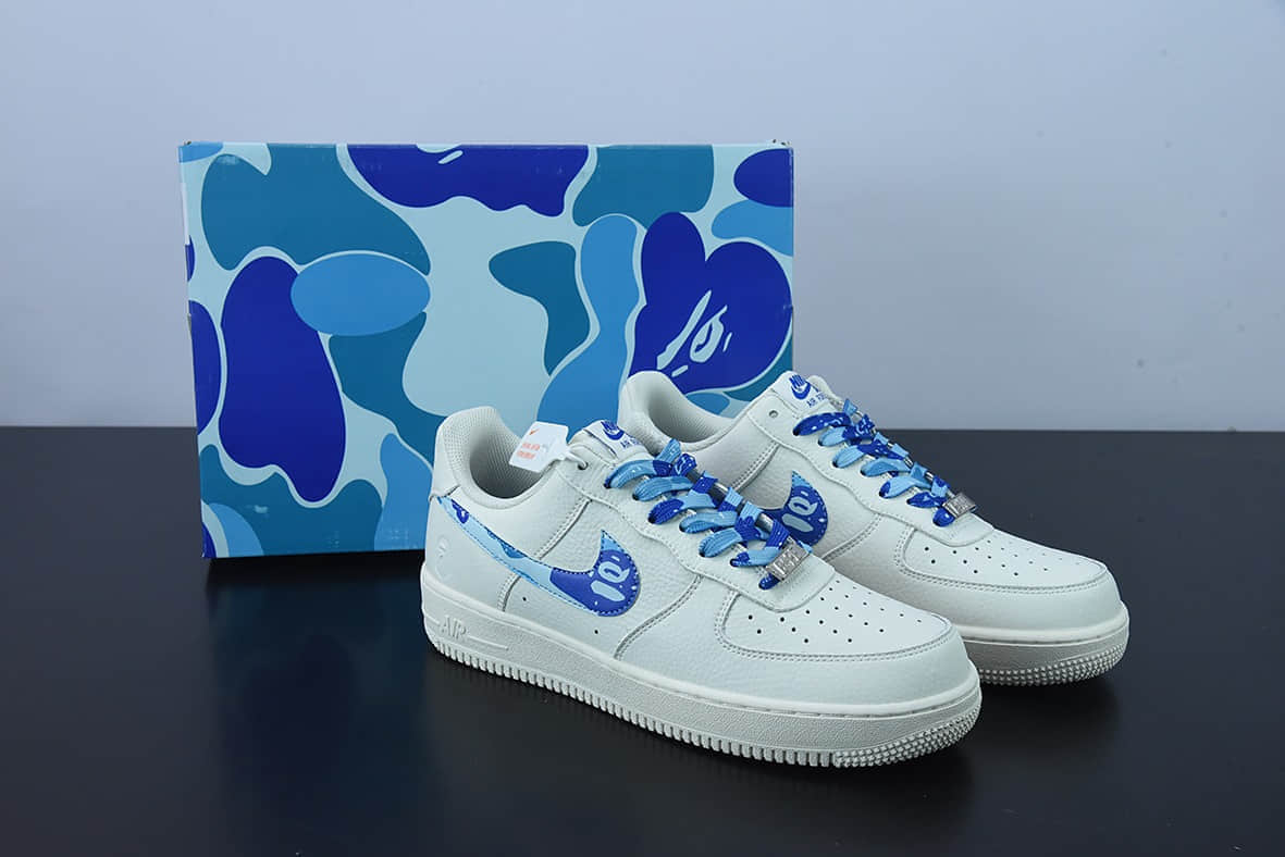 耐克Nike Air Force 1 浅深蓝白空军一号低帮休闲运动板鞋纯原版本货号:AA1356-116