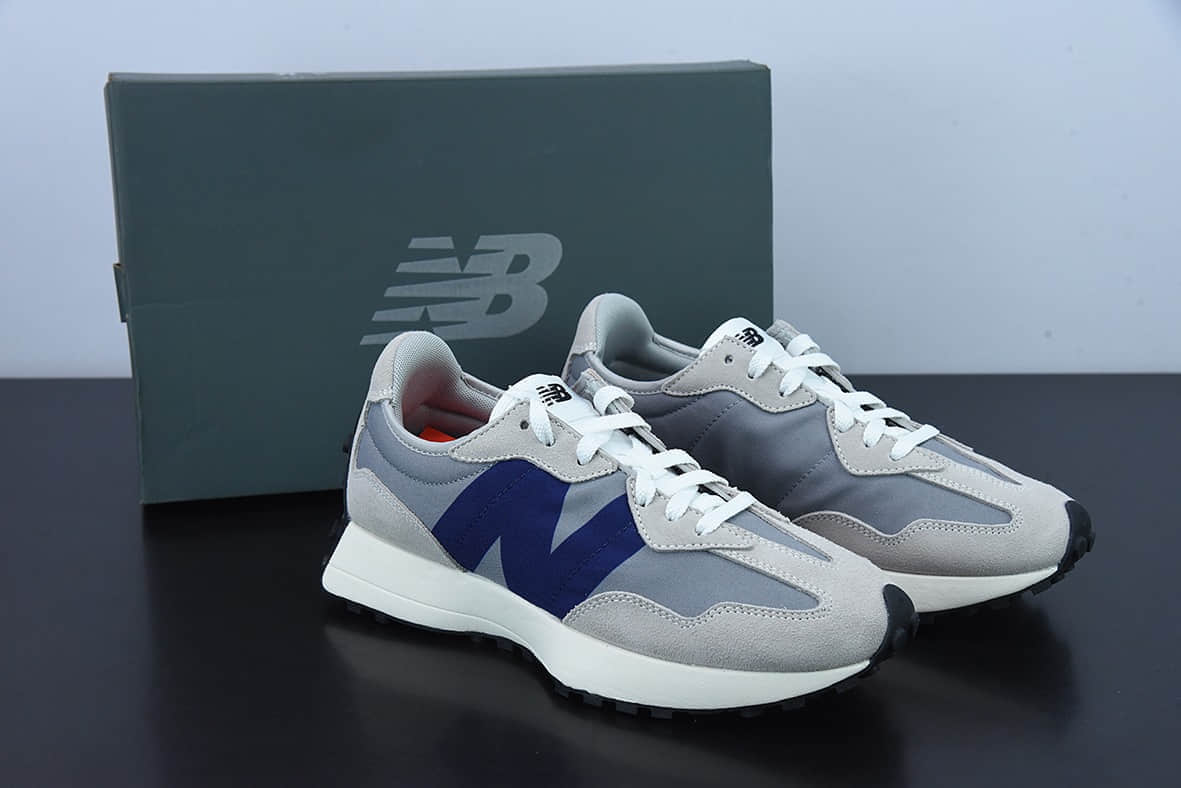 新百伦 New Balance 327灰蓝NB327系列复古休闲运动慢跑鞋纯原版本 货号：MS327FC