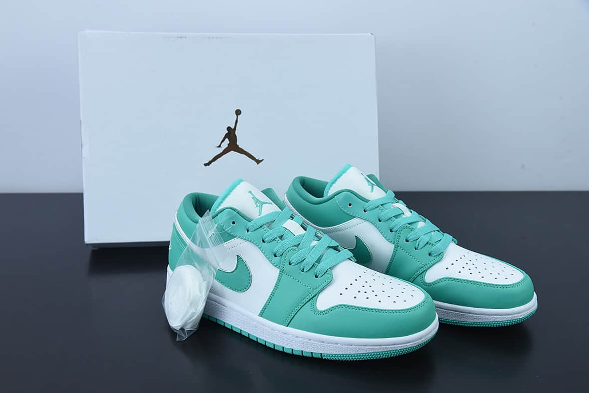 乔丹Air Jordan 1 Low Turquoise AJ1 乔1绿松石低帮休闲篮球鞋纯原版本 货号：DC0774-132