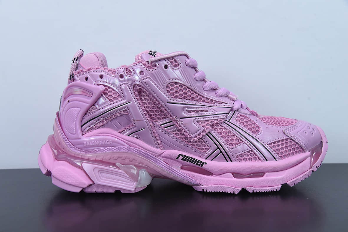 巴黎世家Balenciaga Runner粉色运动鞋纯原版本 货号:677402W3RB15000